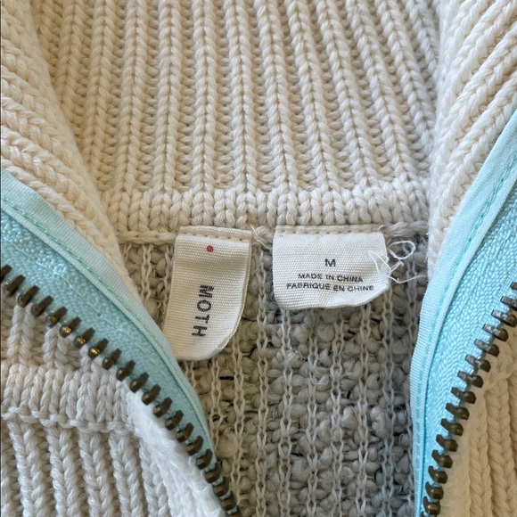 Anthropologie Moth nubby knit quarter-zip pullover sweater Size: M - Picture 2 of 11